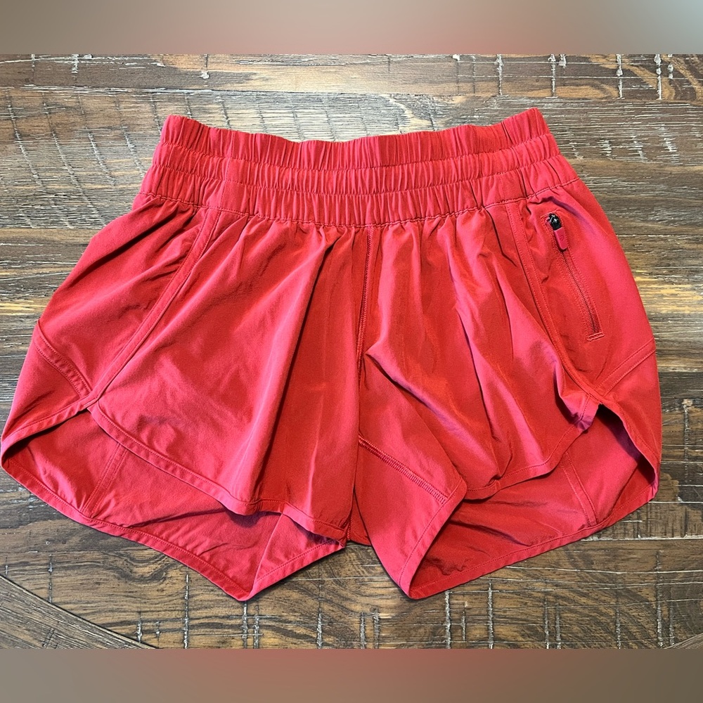 Lululemon track that short. Size 6. Red.